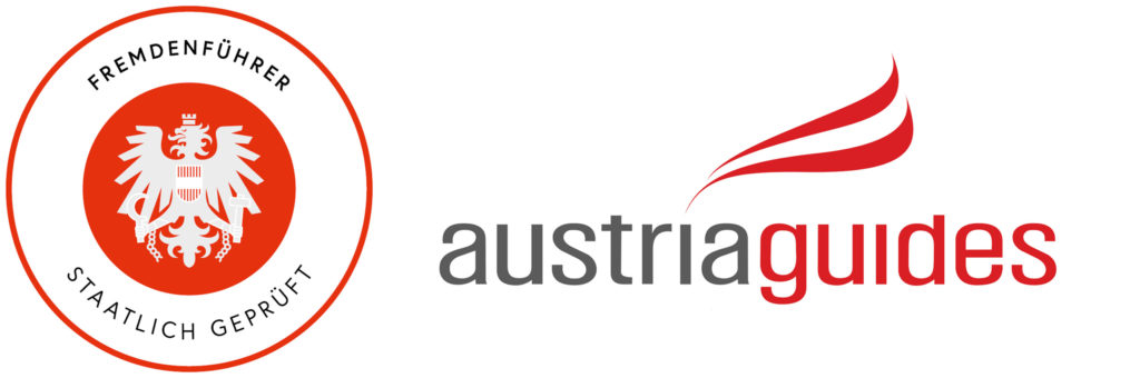 Erkennungszeichen der staatlich geprüften Fremdenführer und Fremdenführerinnen
Gütesiegel und Austria Guide Logo